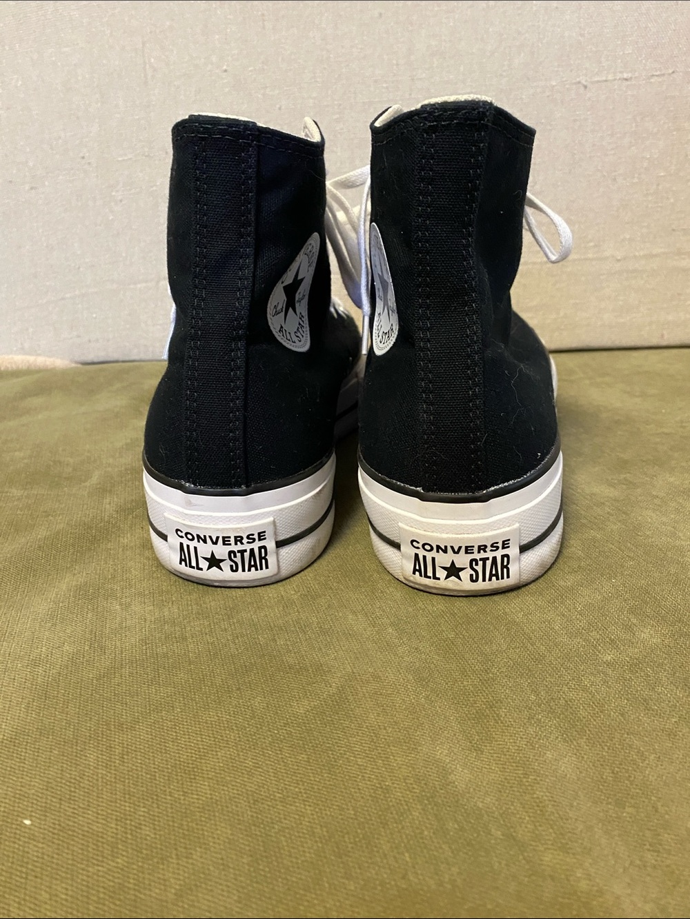 Converse High Top Platform Sneakers - Black & White - Picture 5 of 7